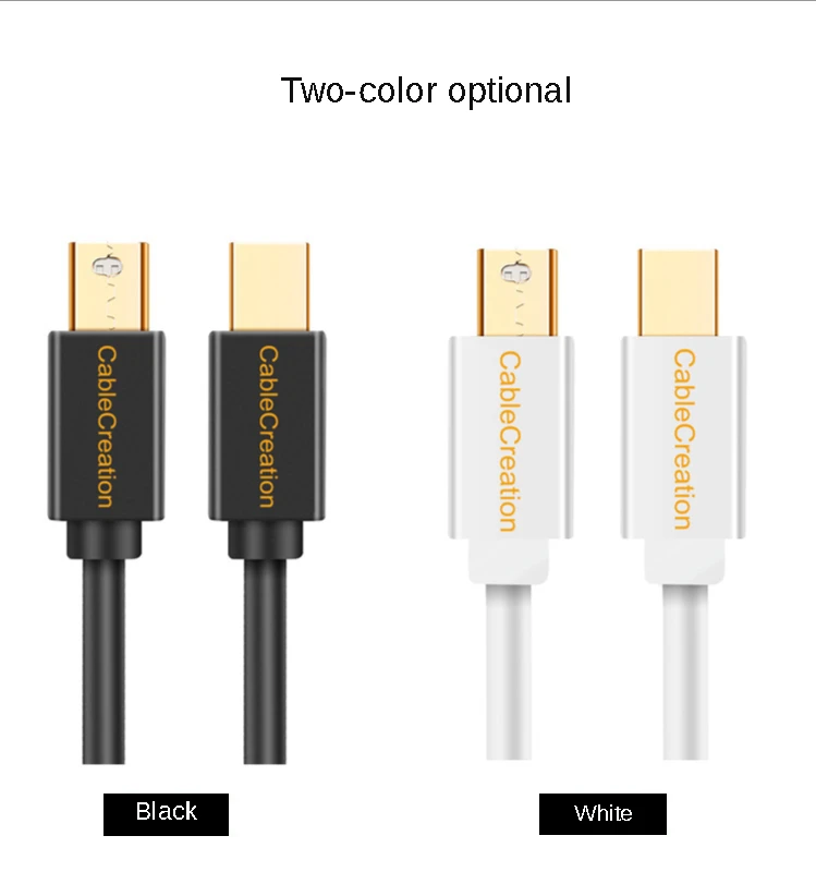 1.8M 4K Mini Displayport Cable Thunderbolt 2 Maschio A Maschio 1080P Mini Displayport Dp Converter Per Apple Imac Macbook Pro Air