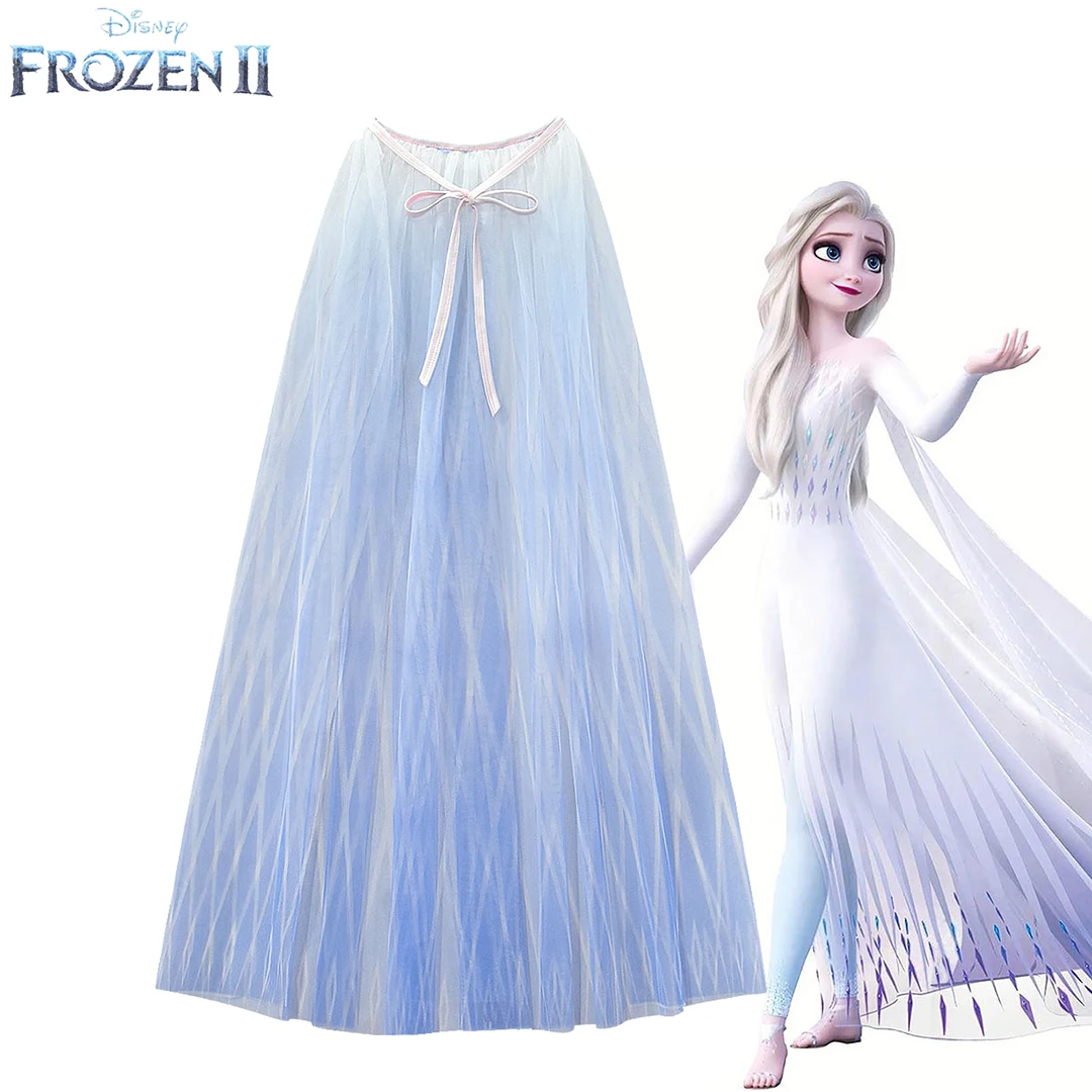 Шелковая накидка Frozen2 для принцессы косплей платье Aisha длинное Сетчатое девочки