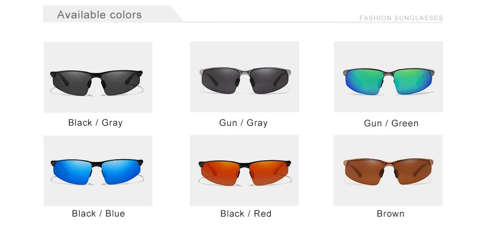 KINGSEVEN Series Polarized Men Aluminum Sunglasses Blue Mirror Lens For Men Eyewear 9121