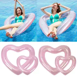 Форма сердца надувной плавательный круг бассейн плавающий гигантский матрас для воды забавная игрушка гигантский бассейн вечерние