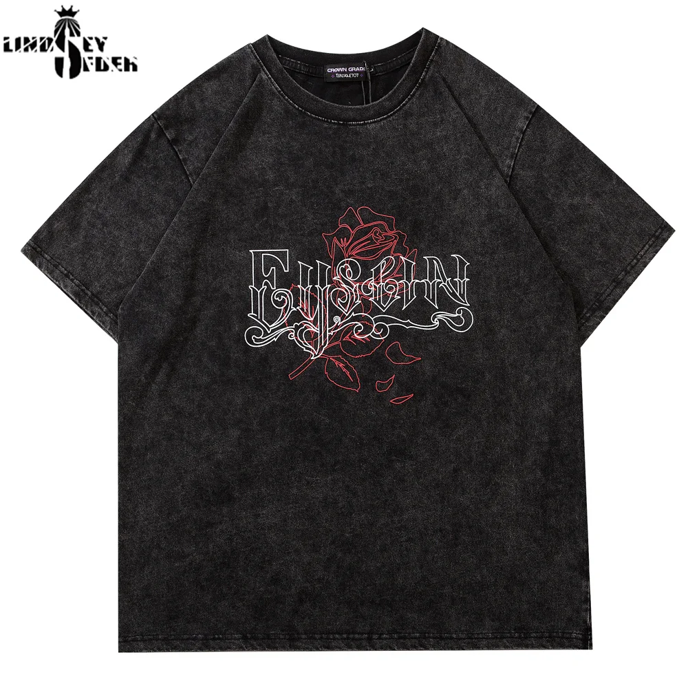 Lindsey Seader 2020 T Shirt Sketch Rose Print Women Men's Tee Shirts Short Sleeve Fashion Loose Version Tees Hip Hop Streetwear | Мужская