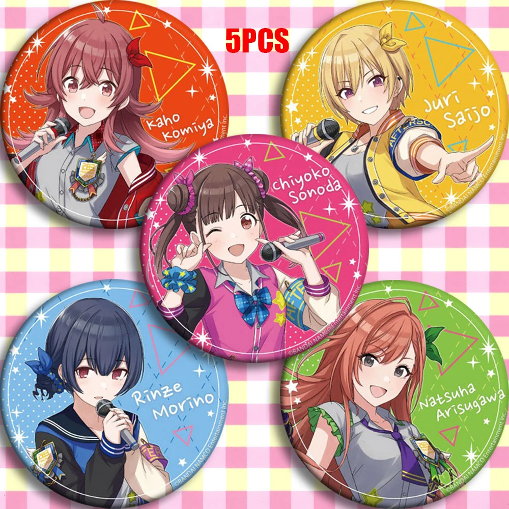 Japan Anime Idolm Ster The Idolmaster Shiny Colors Sidem World Cosplay Bedge Cartoon Collect Badges For Bags Button Brooch Pins Aliexpress