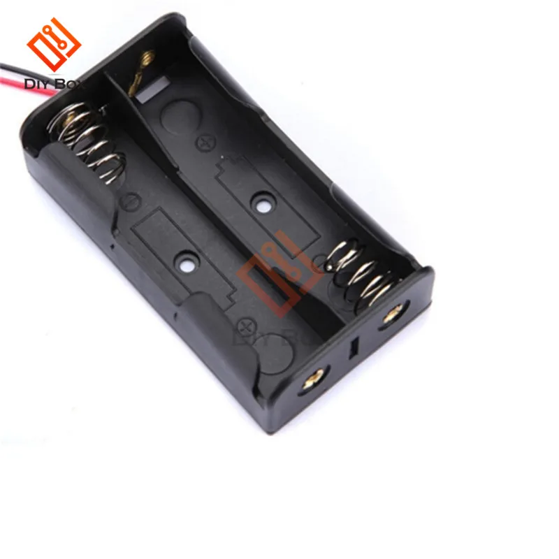 2X AA Батарея держатель 1,5 V Батарея ящик для хранения чехол с подводящего провода для Мощность банк DIY легкой пайки 1/2/3/4/5 слот - Цвет: 2X