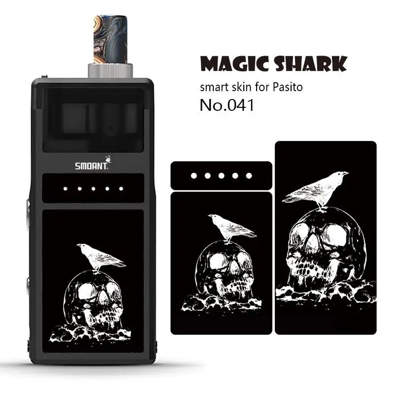 Magic Shark Fur ME+ YOU Ультратонкий чехол с принтом в виде черепов Venom Stone, пленка, наклейка на кожу для Smoant Pasito 036-045 - Цвет: 041