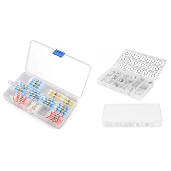 

450Pcs Gaskets Washers Pure Aluminum Gasket & 150PCS Solder Seal Wire Connectors Heat Shrink Butt Connectors