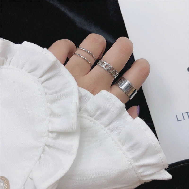 Metal Charm Joint Ring Metal Rings Set Kpop Jewelry Kpop Rings