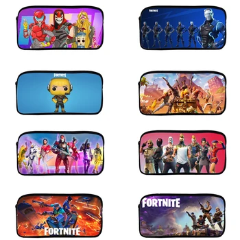 

Student Pencil Bag Fortnites Pencil Case Fortress Pencilcase Kid School Cartoon Printed Pen Case Box Pouch Stationery Supplies