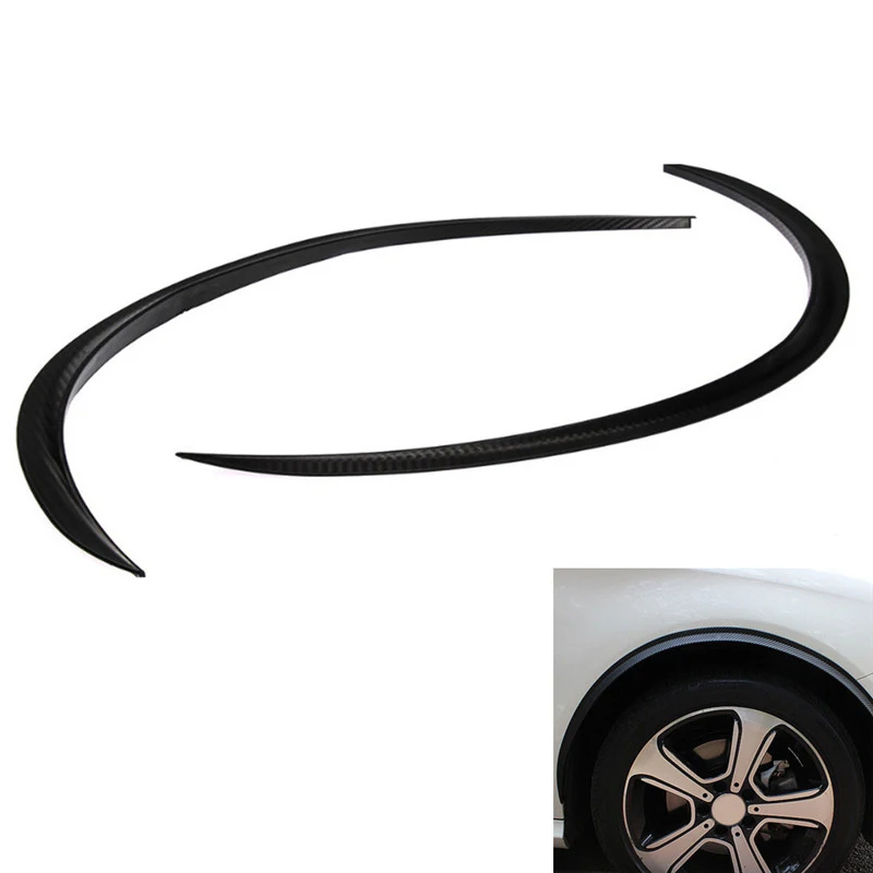 2pc Car Lip Trim Protective Tool Wheel Heel Eyebrow Trims Strip Rubbing Strip Auto Wheel Anti-friction Strip Car Flexible Fender