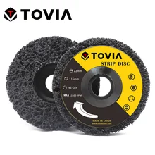 

TOVIA Abrasive Grinding Disc 115mm Poly Strip Disc Grinder Wheel Remove Rust Paint Car 125mm Grinding Disc For Angle Grinder