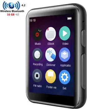 

MP3 Player Bluetooth5.0 with 2.5 inch Full Touch Screen 16GB/32GB Built-in Speaker Supports FM, Video,Expandable SD up to 128G