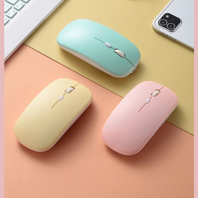 Suitable for Apple Huawei laptop iPad tablet Bluetooth wireless colorful mute mouse DPI1600 photoelectric ultra-thin mouse
