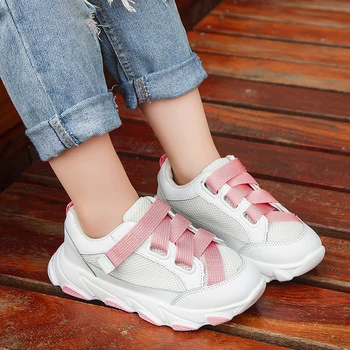 

Children Sports Running Shoes Boys Sneakers Breathable Comfortable for Girls Student Leisure Shoes Damping SC075