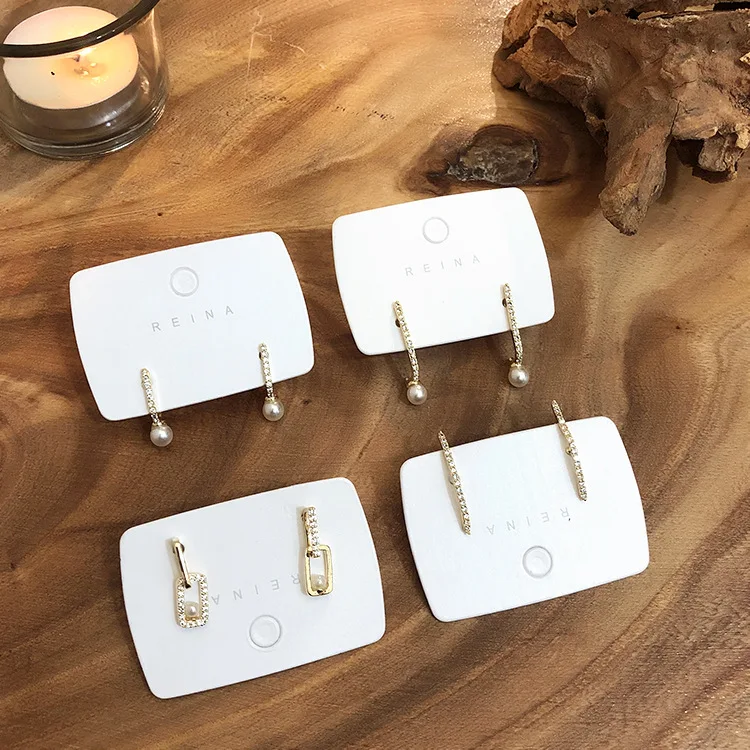 

Star with the same small and small pearls earings fashion jewelry ladies gift simple temperament wild zircon earrings for women.