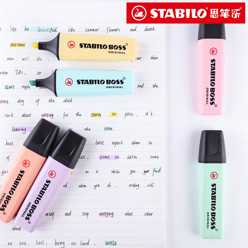 Новинка Stabilo Boss 1 шт. оригинальный маркер пастельных цветов шариковая ручка 6 на