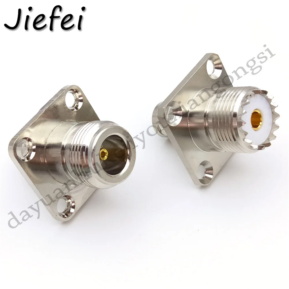 1 шт. Новый UHF SO239 / N гнездо BNC 4 Отверстия Фланец Панель Крепление коаксиальный