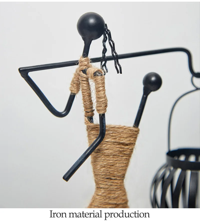 Weeding Metal Ornaments Crafts  Home Decoration Candle Holder Candlestick Decor Handmade Miniature Figurines Art Gifts