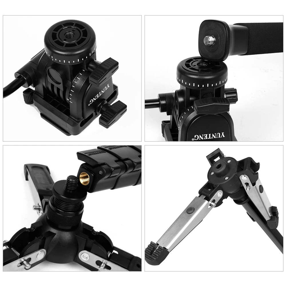 Yunteng VCT-288 카메라 모노포드, 유체 팬 헤드, 유니 포드 홀더, 캐논 니콘 및 모든 DSLR, 1/4 인치 마운트, 무료 배송