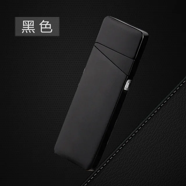 Тонкая USB плазменная дуговая зажигалка USB электрические зажигалки для сигарет Smart Touch двухсторонняя зажигалка аксессуары для курения гаджеты для мужчин - Цвет: Black Brush