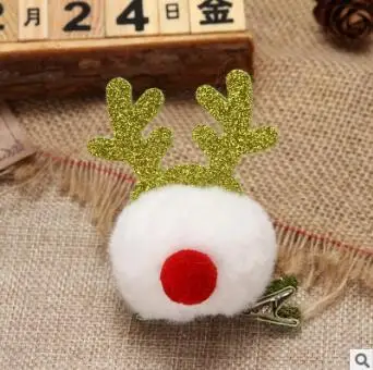 120 шт./лот DIY простой мульти плюшевый Рождественский оленьи рога, для волос утки зажимы Детские шарики обруч для волос Инструменты для укладки волос аксессуары HA1452 - Цвет: 1