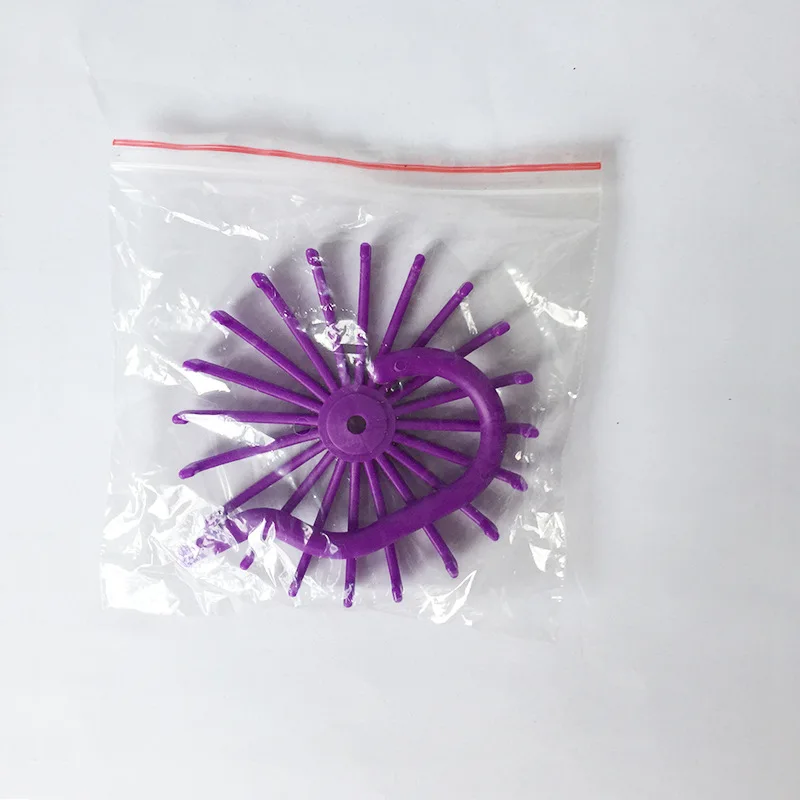 purple Мини пластиковый держатель для галстука с поворотом на 360 градусов, 20 крючков, ремни, шарфы, вешалка, вращающийся крючок, Almacenamiento y Organizacion - Цвет: purple