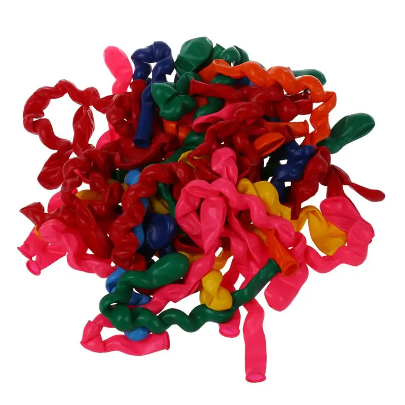 

Latex Inflatable Long Spiral Balloons for Party 40 Pcs Assorted Color