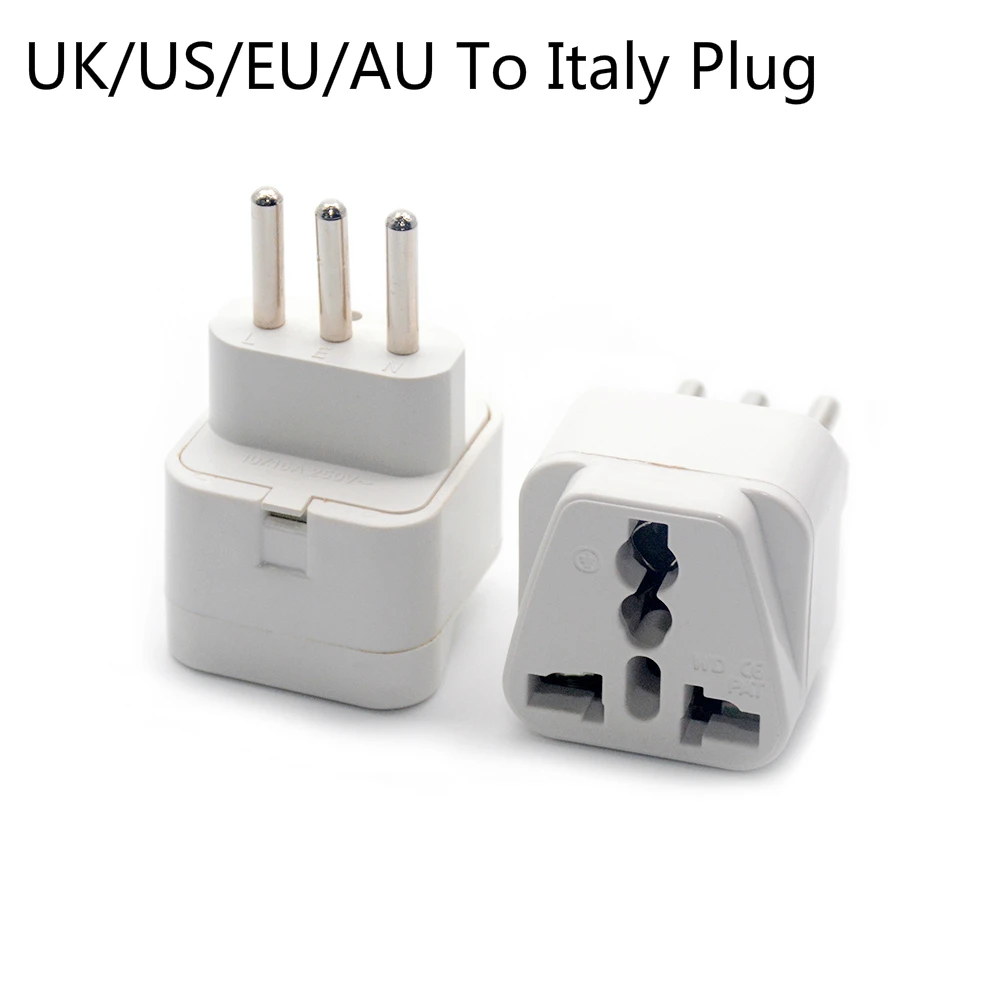 Universal Uk/us/eu/au To Italy Italian Travel Plug Converter Adapter