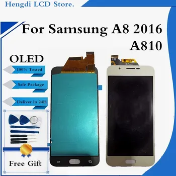 

LCD For Samsung A8 2016 A810 LCD Display Touch Screen Digitizer Assembly For Samsung A810 A810F Display Screen With Tools