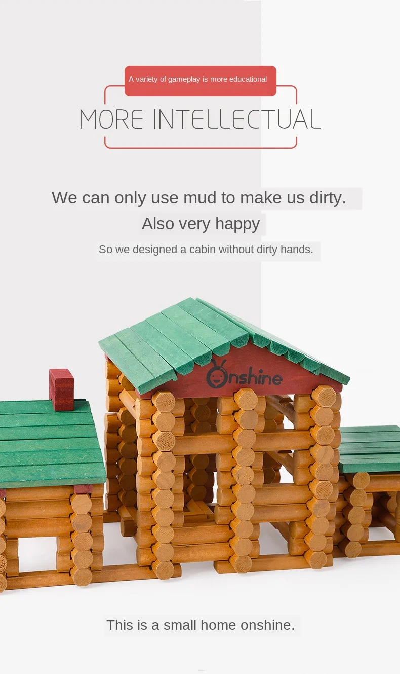 Onshine DIY Дом 90 шт. деревянный лес набор бревен строительные архитектурные блоки игрушки для детей 3Y