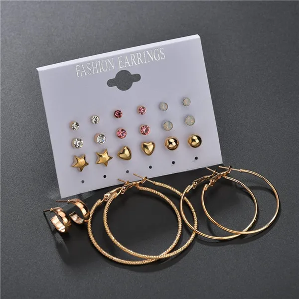 VAGZEB, винтажные золотые серьги-гвоздики в форме сердца, новые модные стразы, серьги с искусственным жемчугом для женщин, подарок - Metal Color: 62693