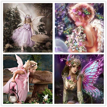 

Home Decor Gift 5D Butterfly Diamond Painting Full Drill Round Diamond Embroidery Angel Sale Diamond Mosaic Angel