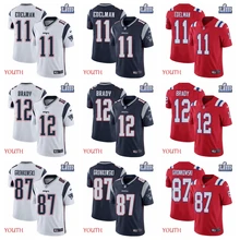 Youth kids New England Rob Gronkowski том Брэйди Юлиан Эдельман Патриоты Super Bowl LIII Bound jersey