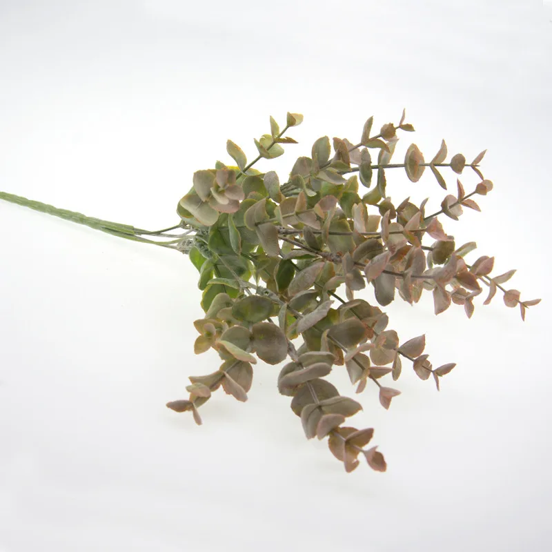 6 шт. пластиковые растения в горшке моделирование эвкалипта зеленое растение искусственные Искусственные цветы сушеные цветы Diy свадебные