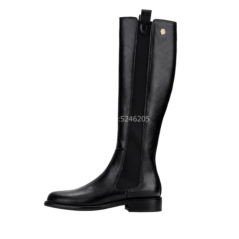 Botines Mujer; женская обувь; высокие сапоги на высоком каблуке; сапоги до колена с острым носком, украшенные стразами; осенне-зимние сапоги на квадратном каблуке