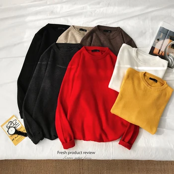 

UYUK2019 Autumn Winter New Base Multi-color Slim Stylish Versatile Men's Turtleneck Sweater Clothes Masculina Homme