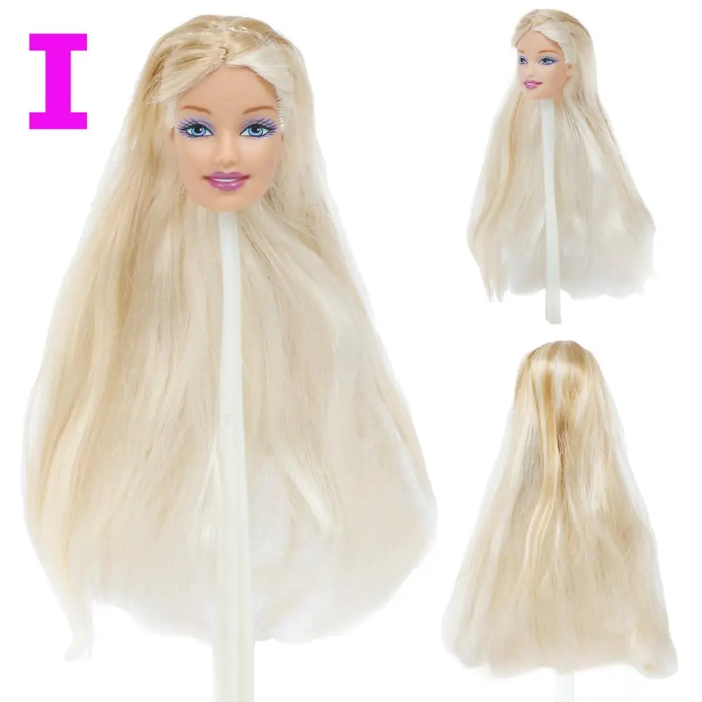 1х Модная кукла голова микс Стиль различный макияж прямые вьющиеся волосы DIY аксессуары для 1" Кукла тело игрушка девочка - Цвет: I