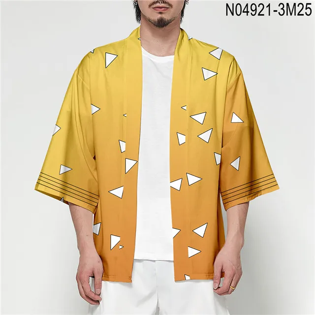 Японское кимоно кардиган для мужчин haori yukata мужской костюм самурая одежда кимоно куртка мужская кимоно косплей рубашка юката хаори - Цвет: hf-1000