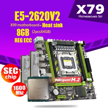 

X79 X79G motherboard LGA2011 combos E5-2620 V2 E5 2620 V2 CPU 2pcs x 4GB = 8GB DDR3 RAM 1600Mhz PC3 12800R RAM heat sink