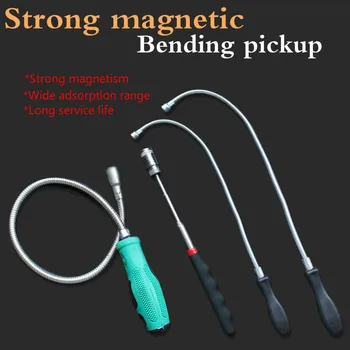 

Portable Mini Strong Magnet Suction Rod Pickup Screw Suction Tool capacity pickup nut bolt Metal Bendable/ Extendable Pickup