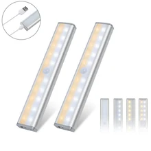 20 светодиодный светильник с датчиком движения, беспроводной светильник с регулируемой яркостью для шкафа, лестницы, прихожей GQ999