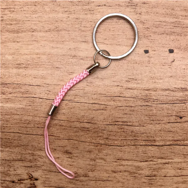 5pcs/lot Metal Lanyard for Keys Mobile phone Holder Stand Accessories for IPhone 11 pro max for USB Flash Drives Keys - Цвет: pink  5pcs