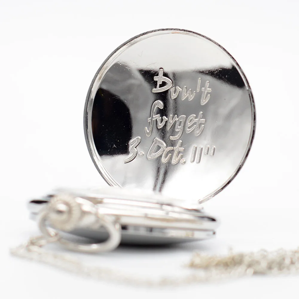 Новые серебряные кварцевые карманные часы Alchemy для мужчин и женщин замечательное