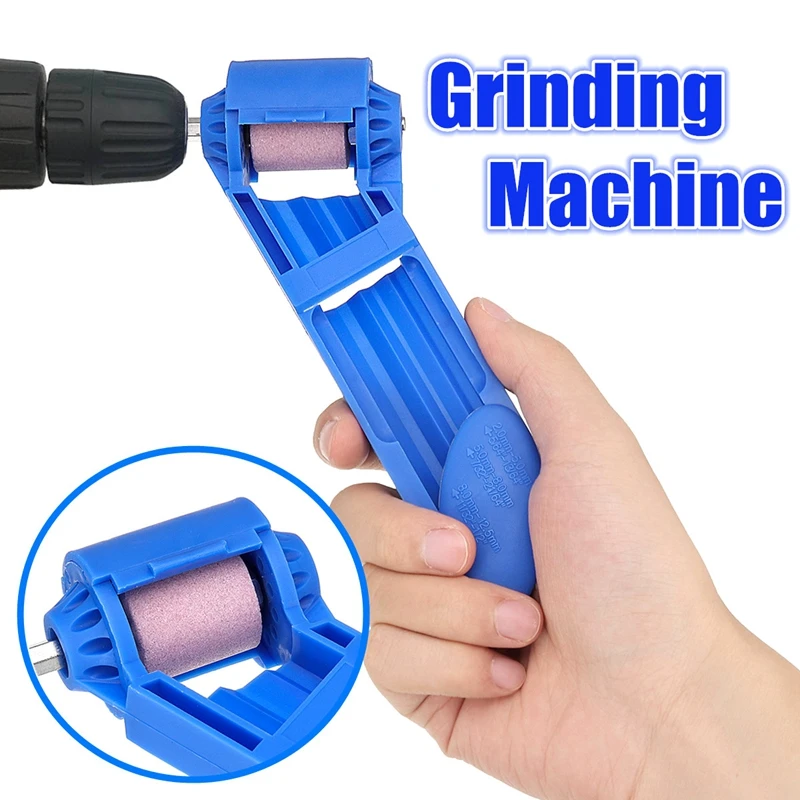 Urijk Grinding Wheel Drill Bit Sharpener Portable Wear Resisting Corundum Grinding Wheel Electric Titanium Drill Auxiliary Tool