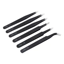 Precision-Tweezers-Set Jewelry Anti-Static Stainless-Steel Electronics-Laboratory-Work