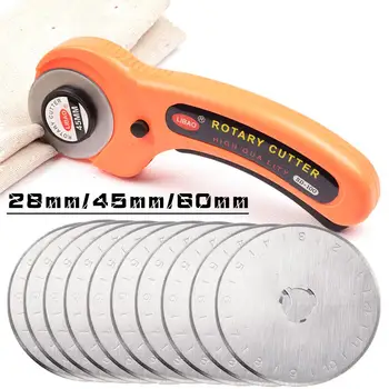 

18/28/45/60mm 10PCS Steel Circular Rotary Cutter Refill Blades Patchwork Fabric Leather Craft Sewing Fits Fiskars Cutters