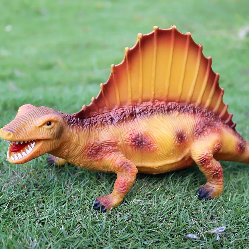 Yi Xin Sheng модель Юрского периода большой размер диметродон модель динозавра пластик T-Rex статический вентилятор длинная игрушка украшения