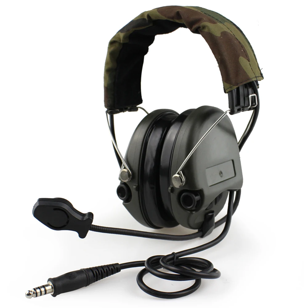 

Hunting Headset Tactical Headphone Comtact Headset Military Standard Headset Noise Canceling Aviation Walkie Talkie Helmet