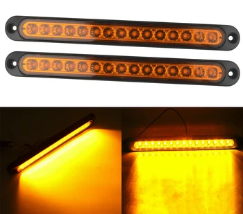 

15SMD Yellow Brake Tail Light Automotive LED high-position Strip Stop Turn Signal License Plate Light Car Lamp