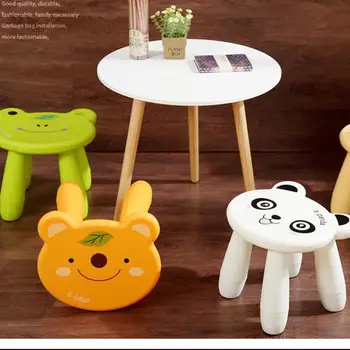 

Creative Household Children's Low Bench Living Room Adult Plastic Shoe Change Bench Kindergarten Cartoon Lovely Bench