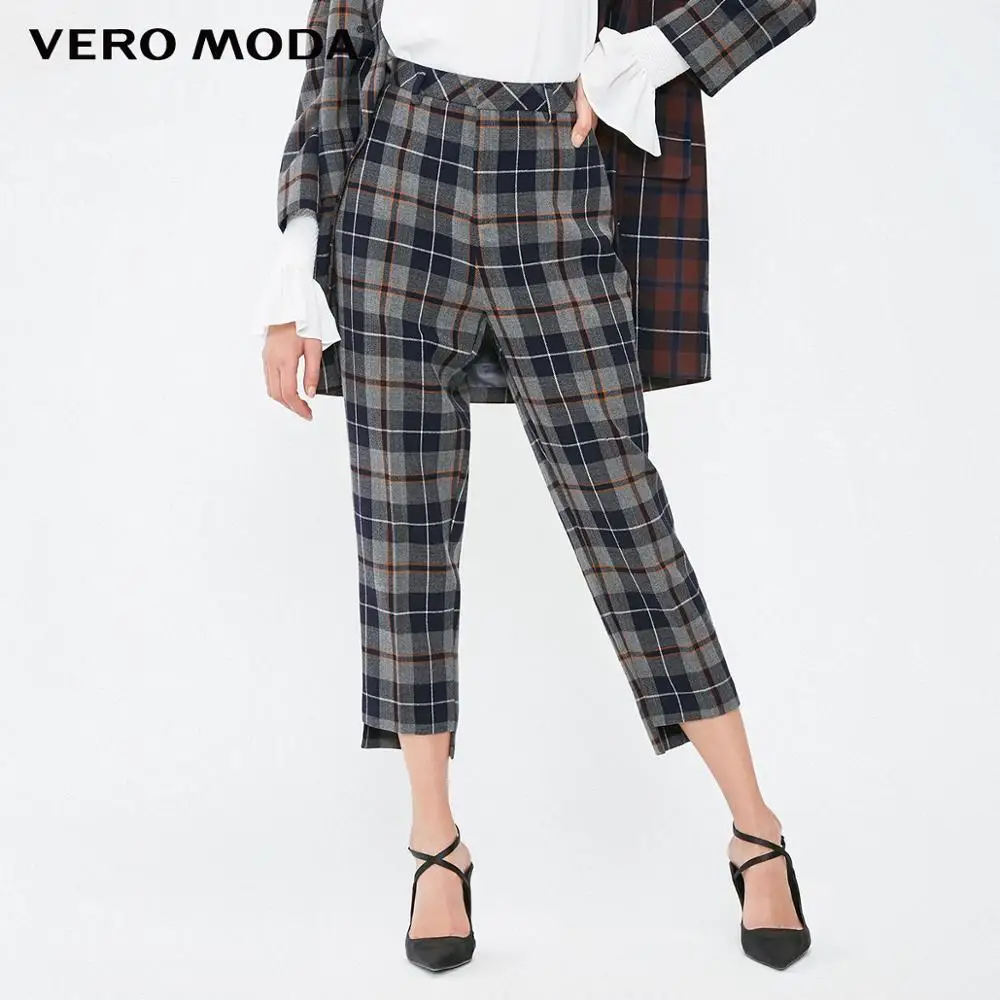 Vero Moda Women's OL Style Plaid Capri Suit Pants | 31916J514 Vero Moda Women's OL Style Plaid Capri Suit Pants | 31916J514