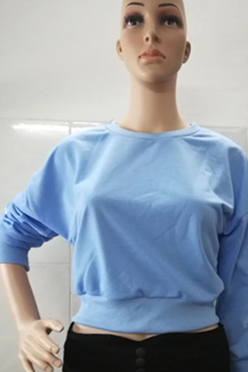 Mr.nut European and American fashion explosion models new round leader wearing hoodie women's simple - Цвет: Синий